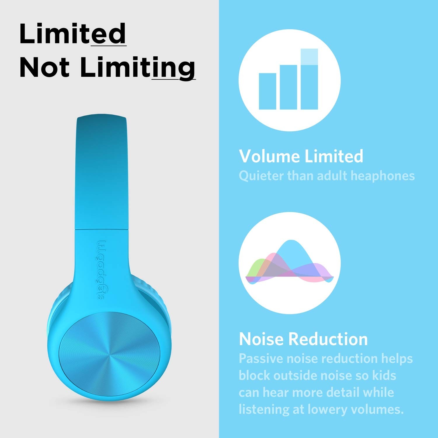 Blue Connect+ Pro Wired Kids Headphones Microphone Volume Limiting OverEar