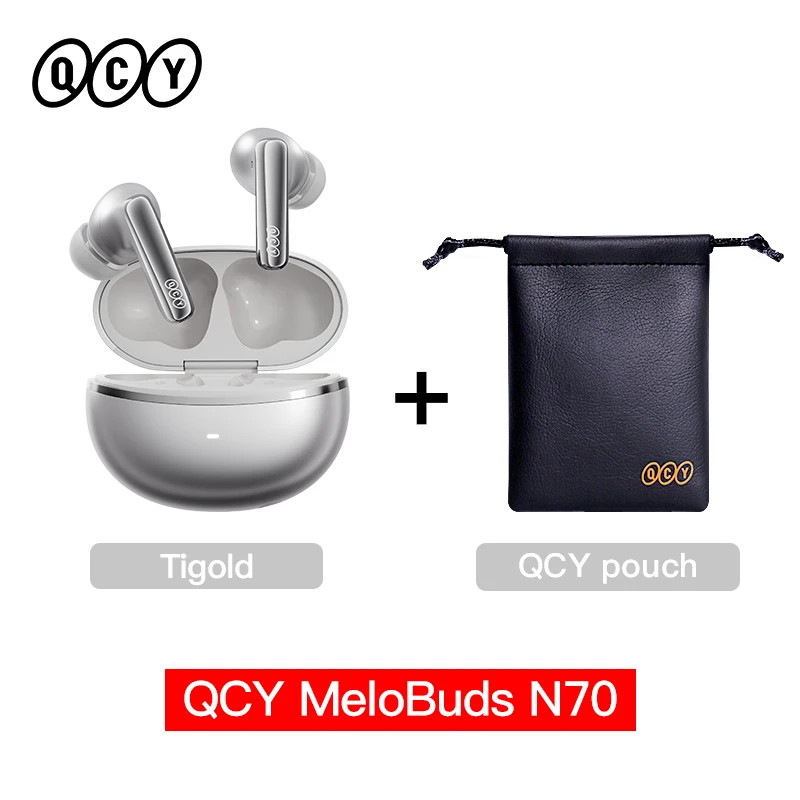 QCY MeloBuds N70 Wireless Earbuds ANC Bluetooth 6.0 LDAC Hi-Res 50Hrs IPX5
