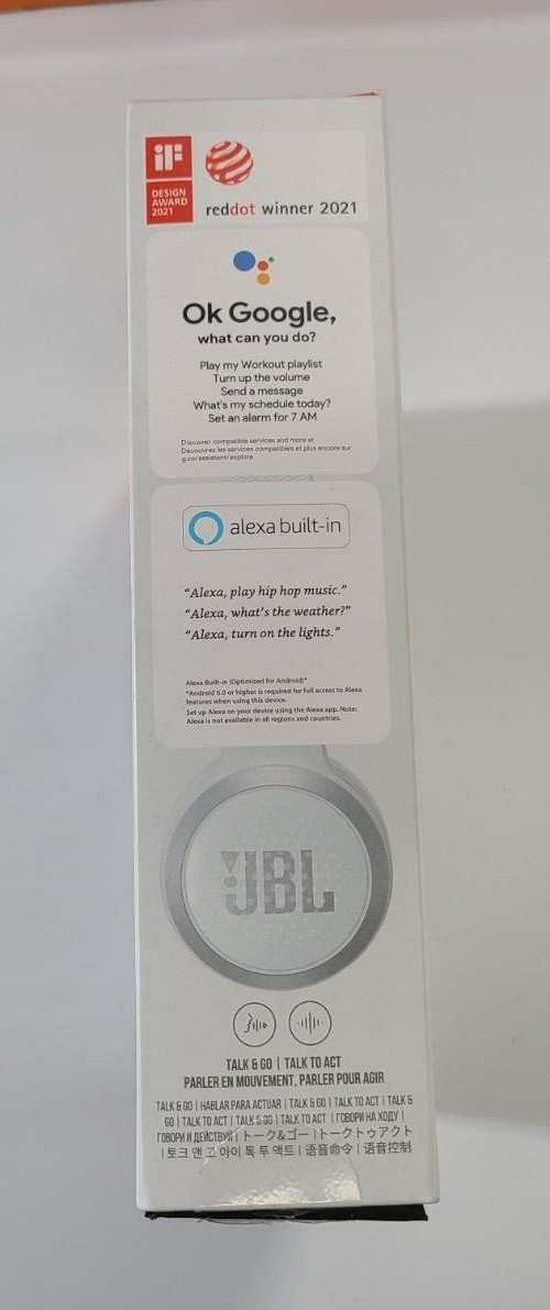 JBL Live 460NC (JBLLIVE460NCWHTAM) Wireless On-Ear Headphones, White