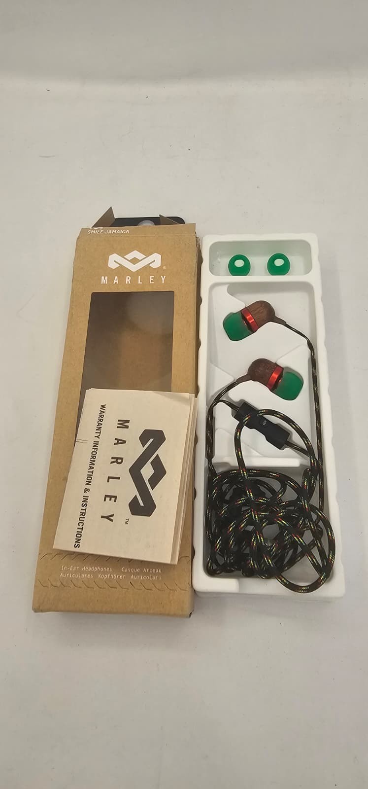 House of Marley Smile Jamaica: Wired Earphones with Microphone, Noise Isolating