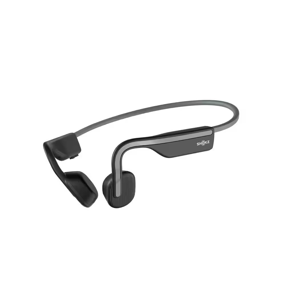 Openmove Bone-Conduction Open-Ear Lifestyle Headphones with Microphones in Gray