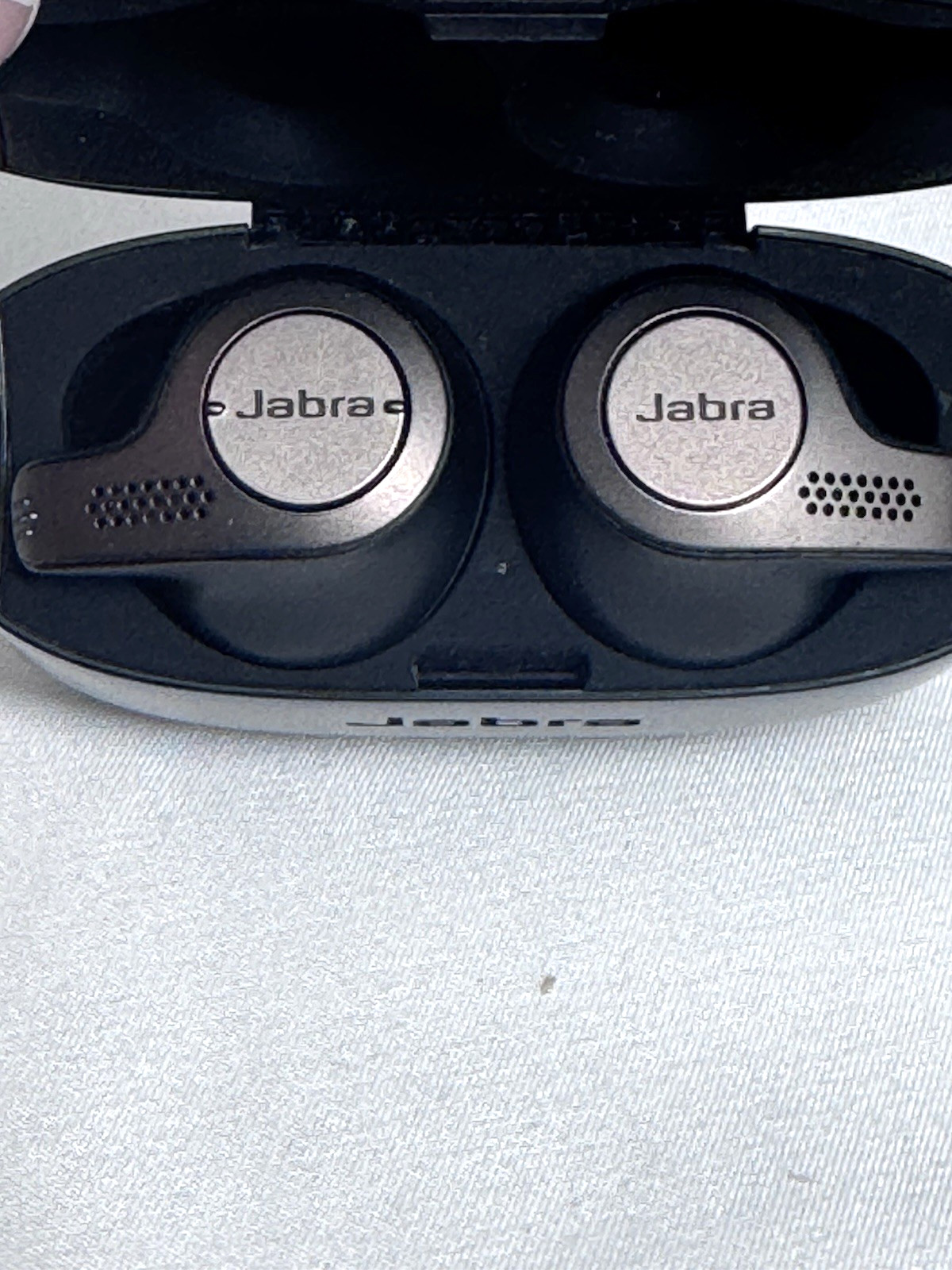 Jabra Elite 65t Wireless Earbud Headphones Black Charging Case & Cable Tested