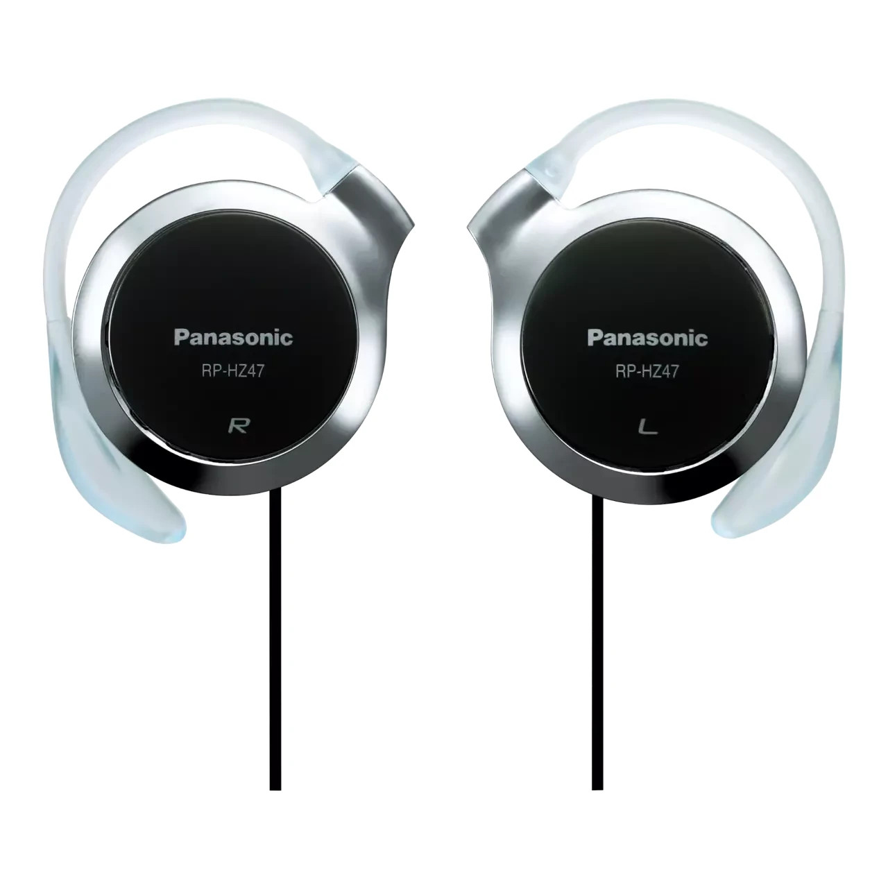 Panasonic RP-HZ47-K Black Clip On Earphones Lightweight Stereo Headphones