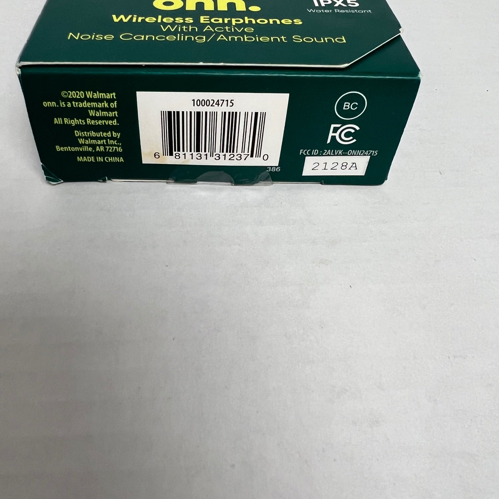 onn. Groove Wireless Earphones Active Noise Canceling White 100024715 IPX5 NEW