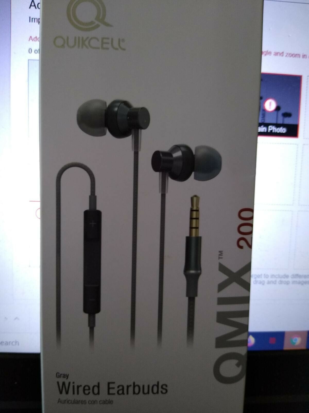 Quikcell wired earbuds QMIX 200 grey