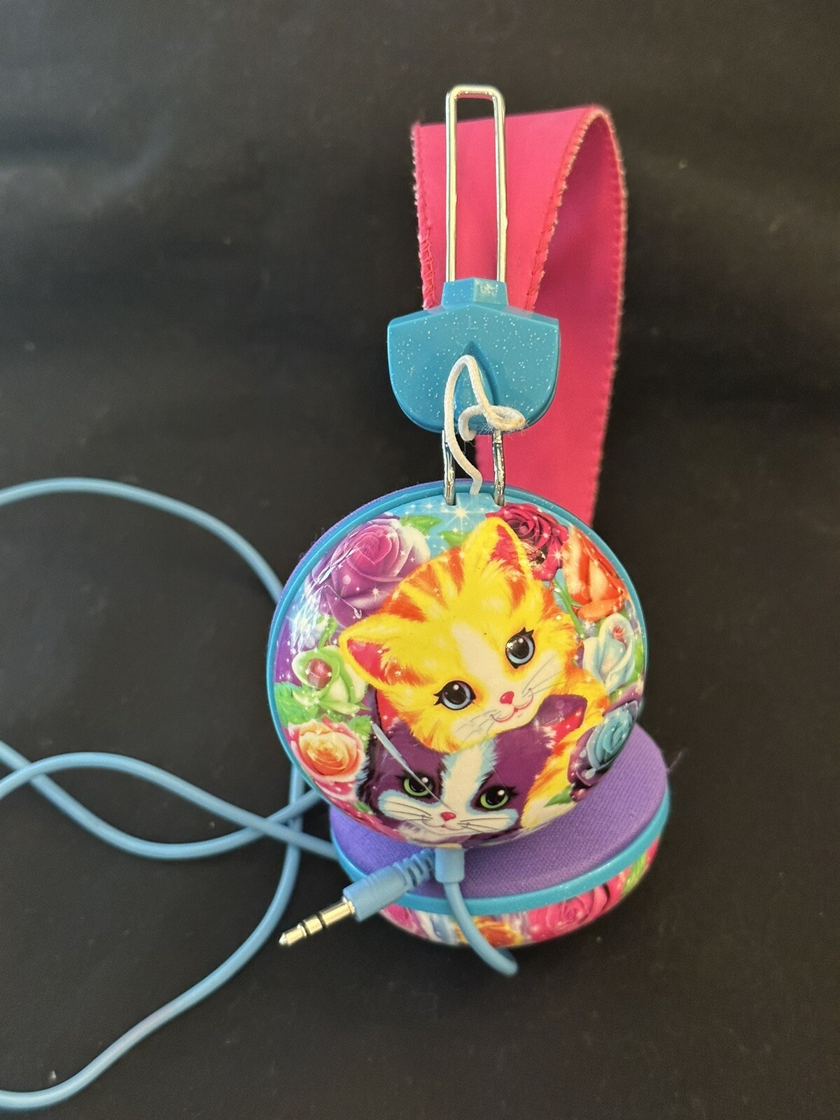 Lisa Frank Stero Head Phones headphone kitty cat adjustable size kids adults