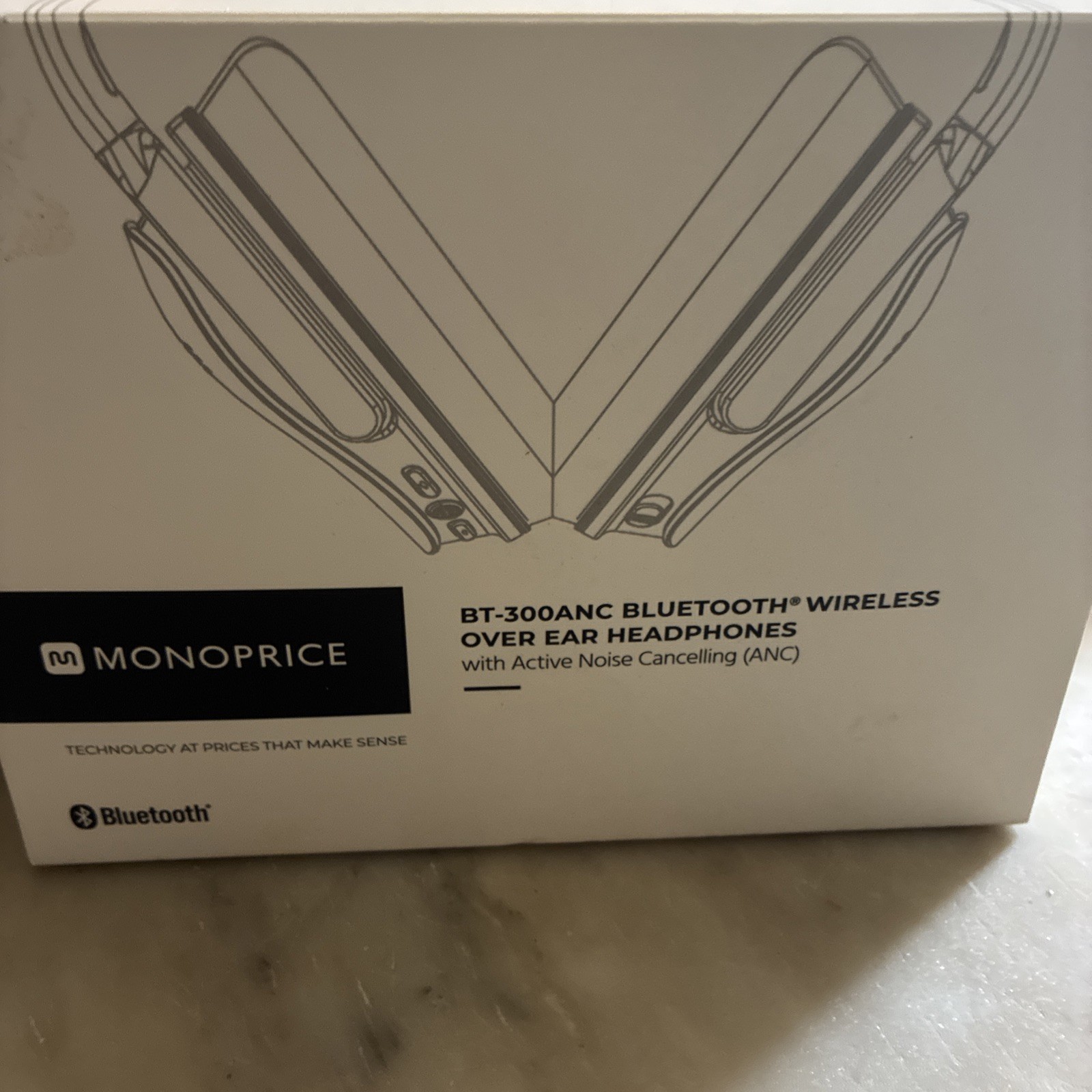 Monoprice Bluetooth Wireless Over Ear Headphones With Active Noise Cancellation