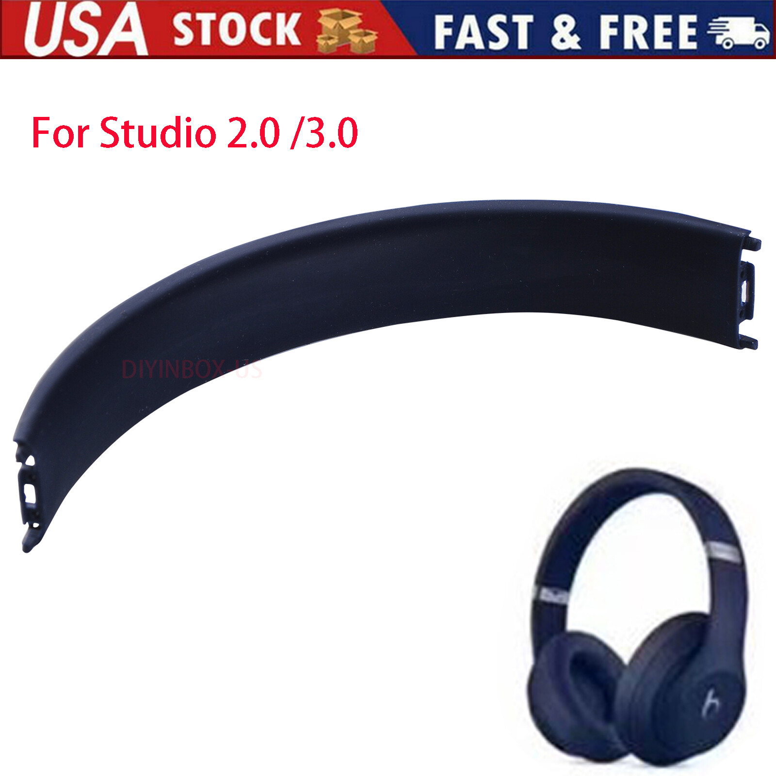 New Headband Rubber Cushion for Beats by Dre Studio 2.0 3.0 Wireless Headphones