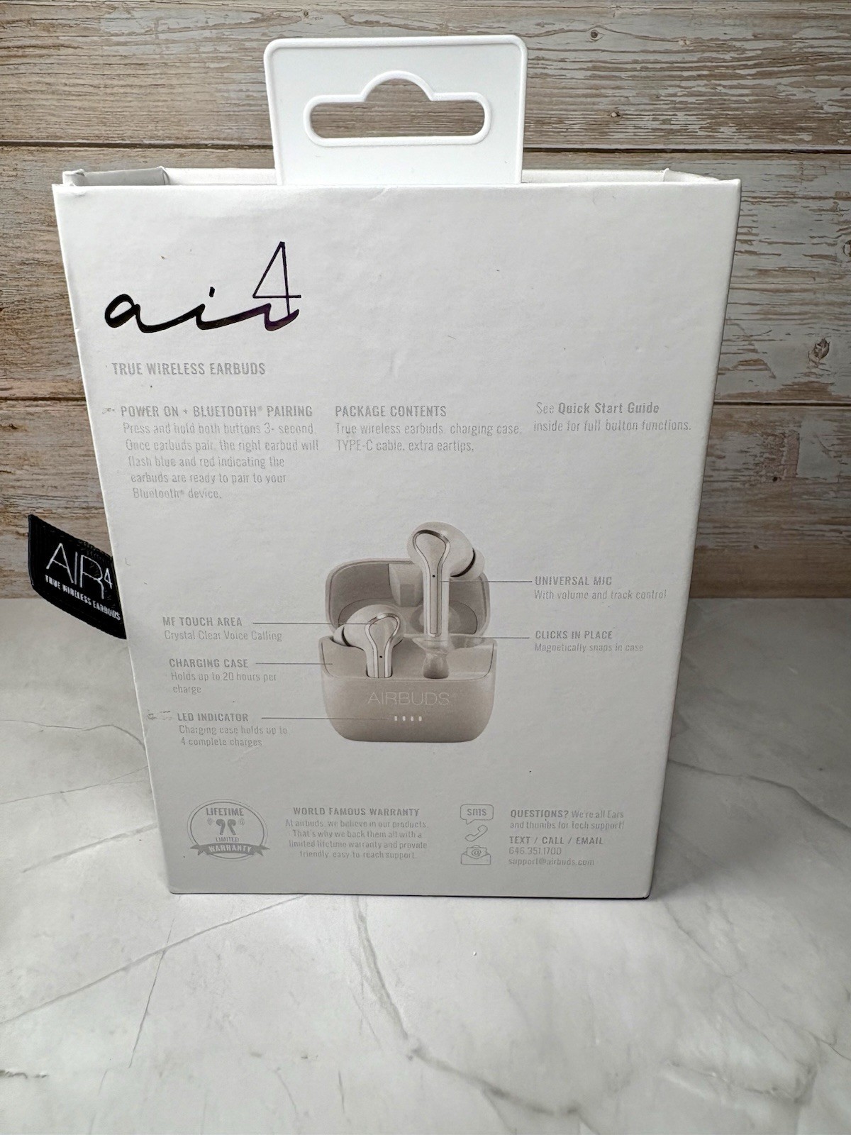 AIRBUDS air4 True Wireless Bluetooth In-Ear Earbuds White w/ Case USB-C
