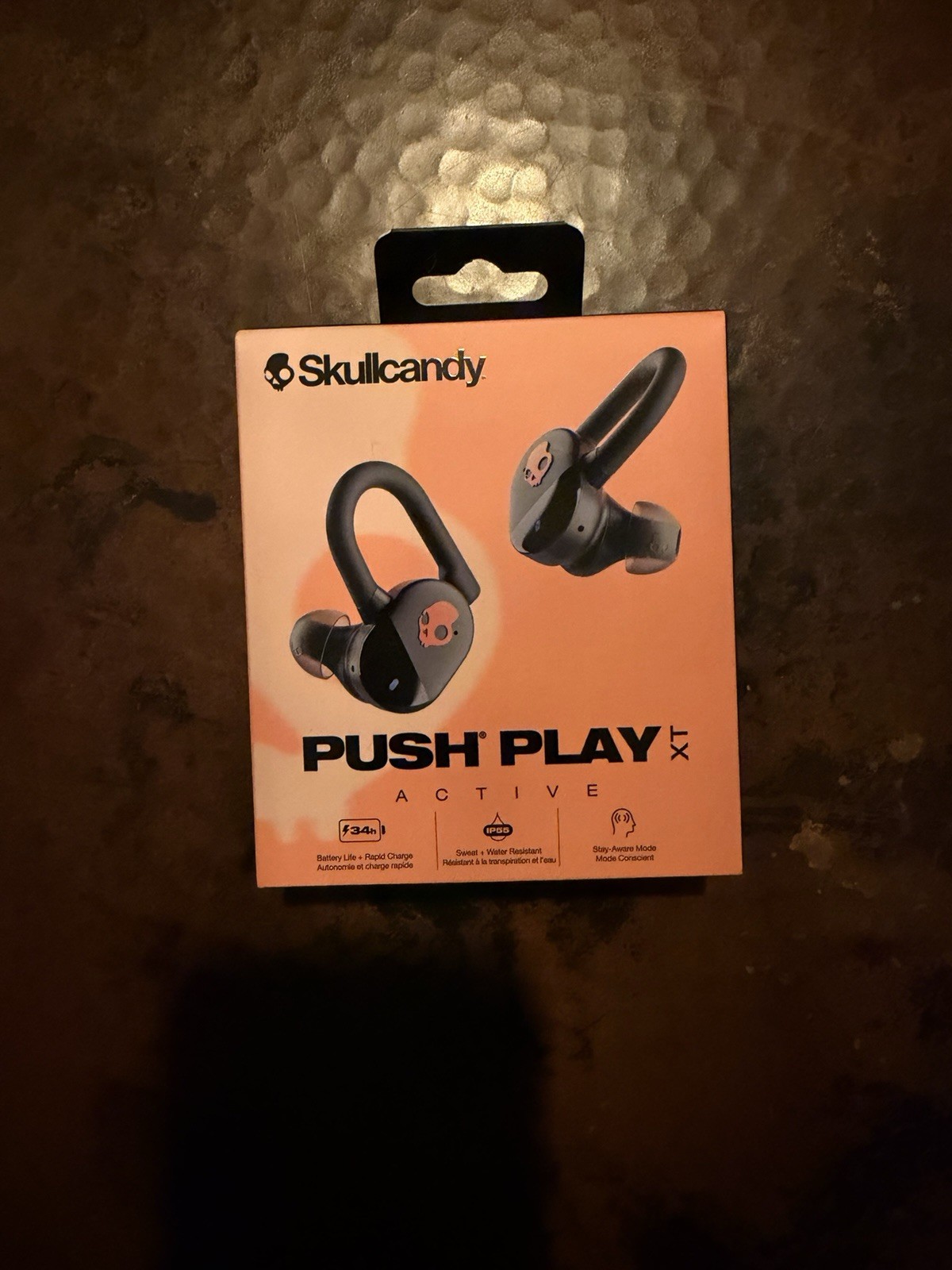 Skullcandy Push Play XT Active Wireless Bluetooth Headphones 34H Battery Black