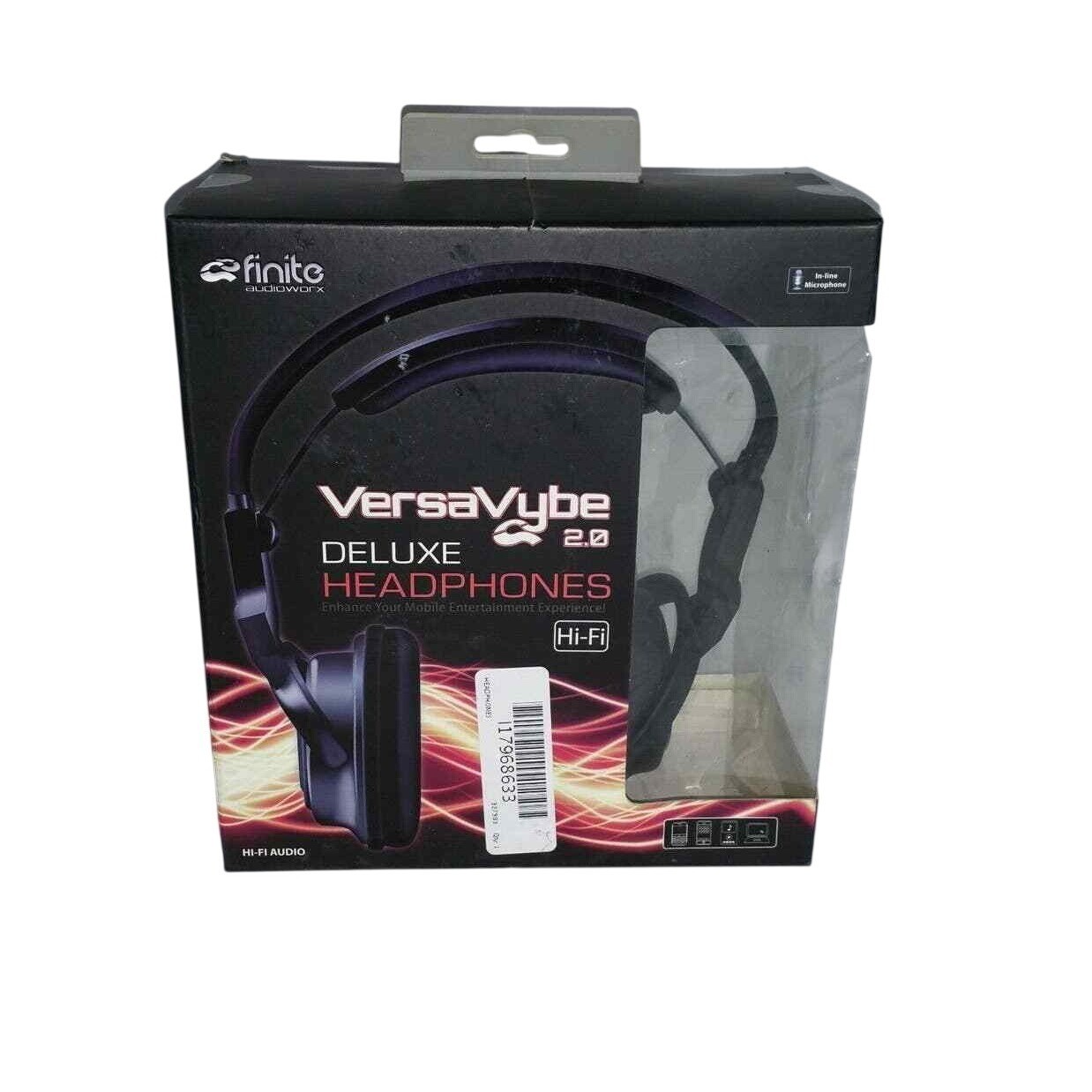 Finite VersaVybe 2.0 Deluxe Headphones Unisex OS Black New Hi-Fi Noise Isolating