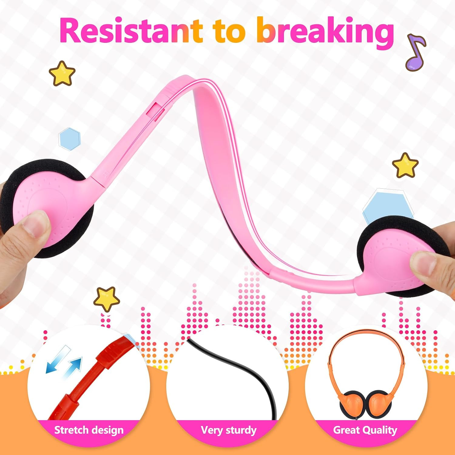12 Pack USB C Headphones Bulk for Classroom School Kids,Wired | USB Type C Headp