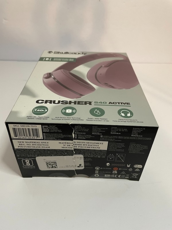 Skullcandy CRUSHER 540 ACTIVE SMOKE Wireless Headphones Bluetooth S6EVW-T013