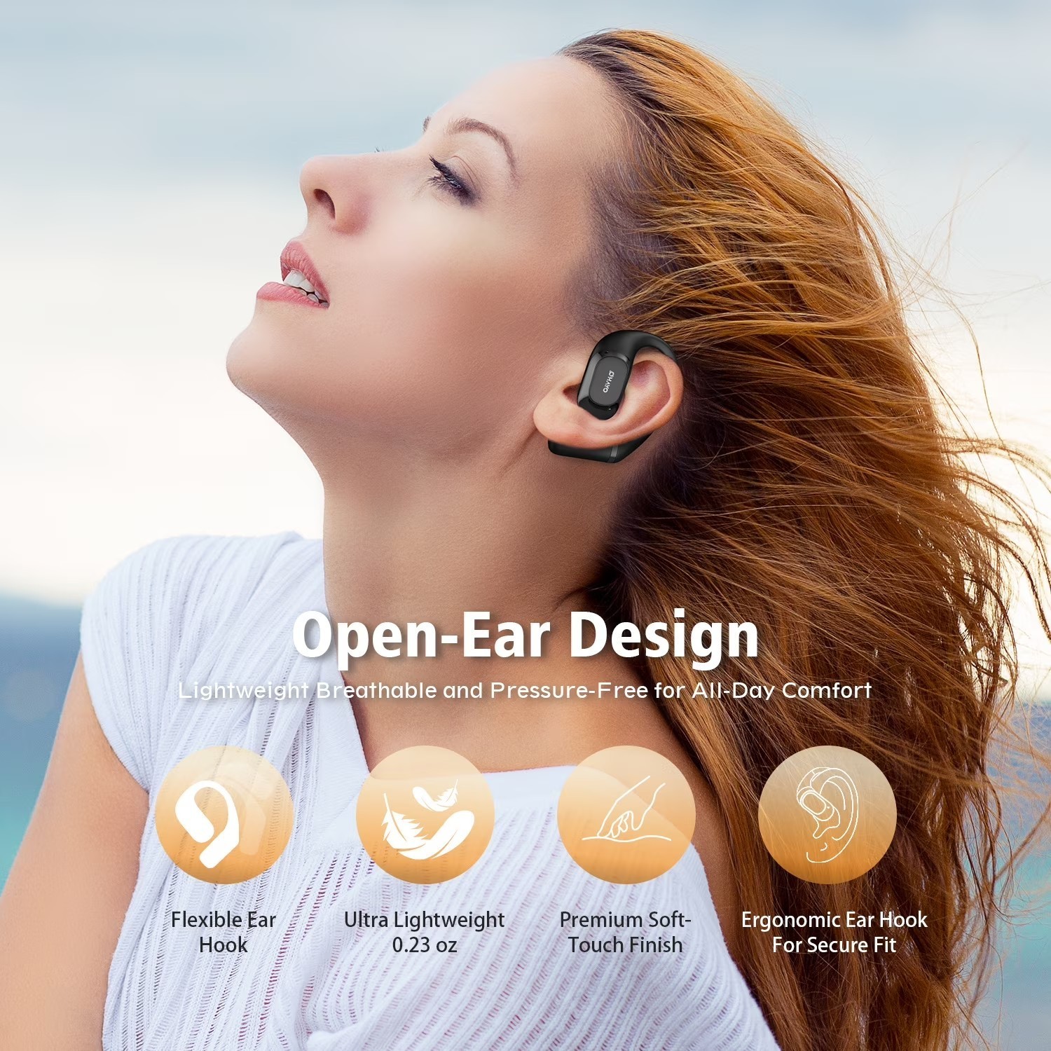 Wireless Earbud, Bluetooth 5.4, 40-Hour Battery Life, IPX6 Water Resistance