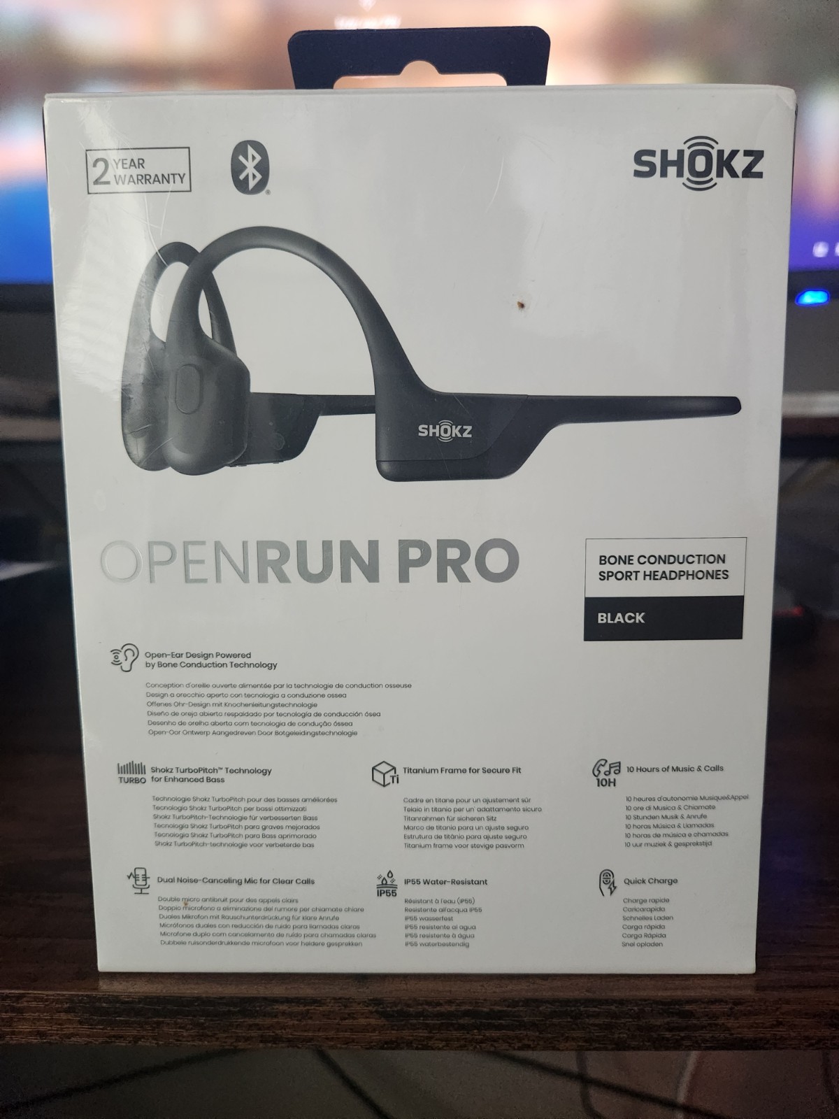 SHOKZ OPENRUN PRO Wireless Bluetooth Bone Conduction Headphones – Black S810