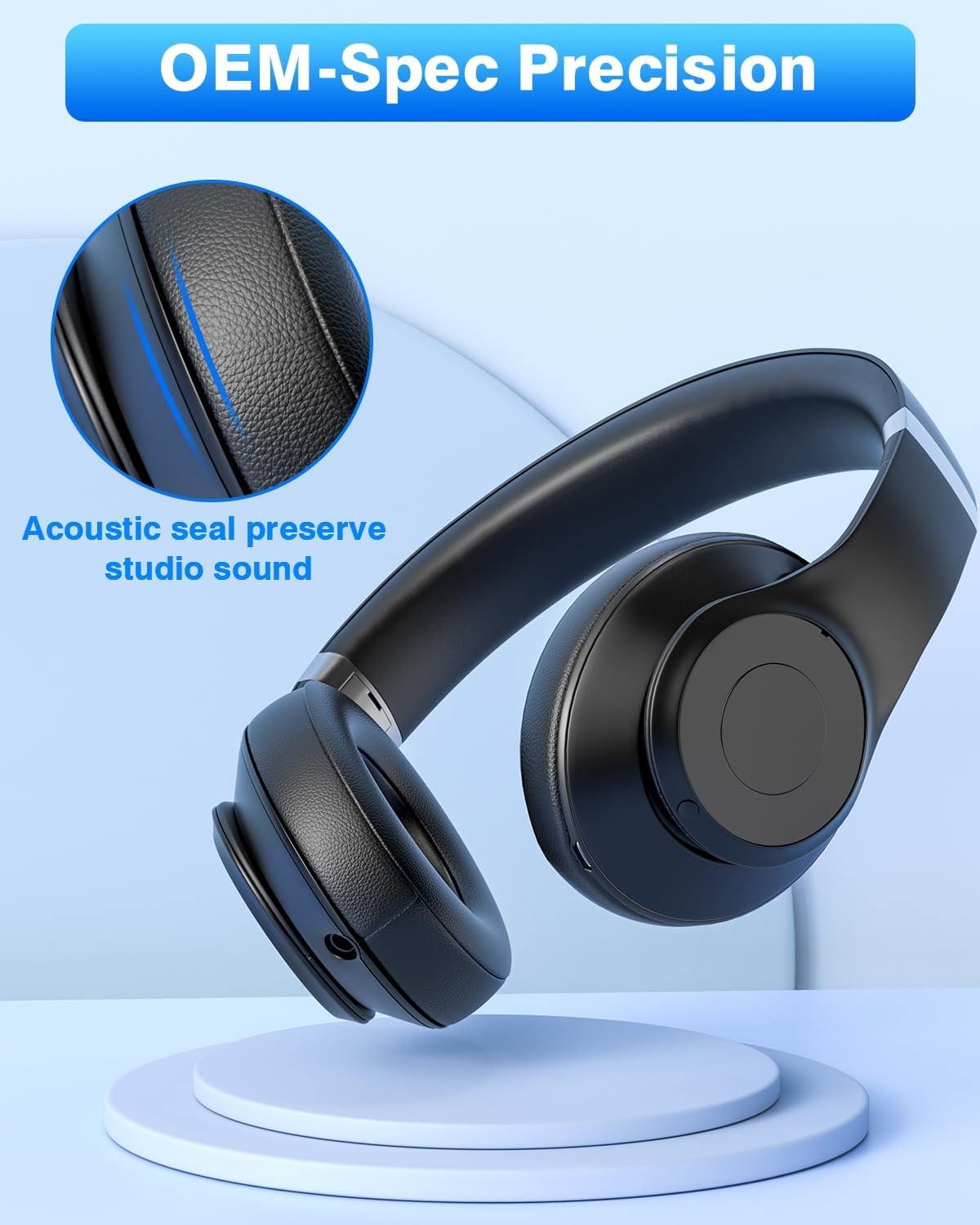 Replacement Earpads for Studio 2 & 3 Memory Foam Black 2PCS