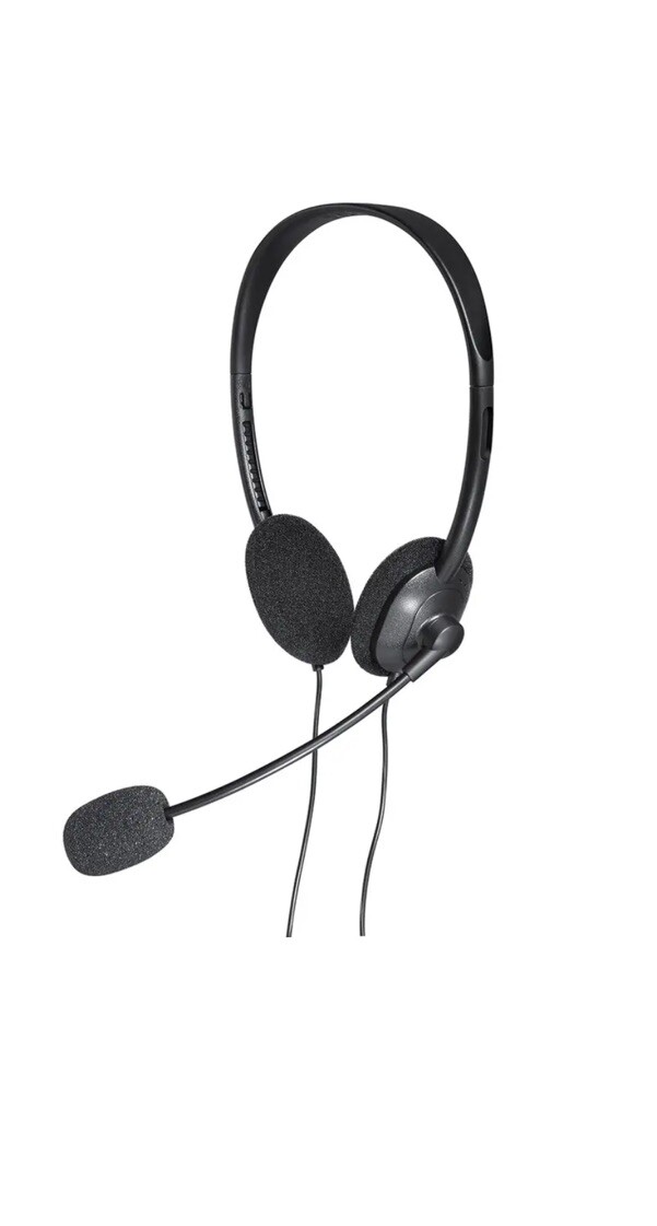 Onn. 3.5 Mm Stereo Headset With Built-in Microphone and Audio Computer Gaming