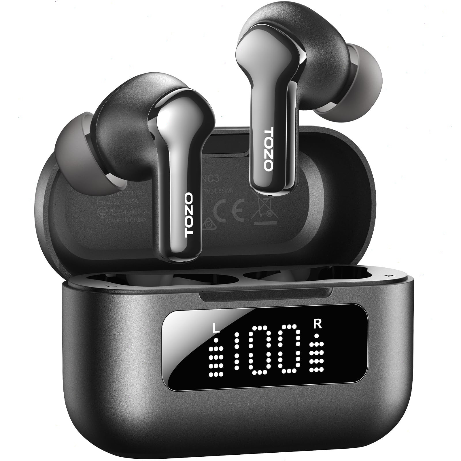 TOZO NC3 Hybrid Active Noise Cancelling Wireless Earbuds IPX8 Waterproof, Refurb
