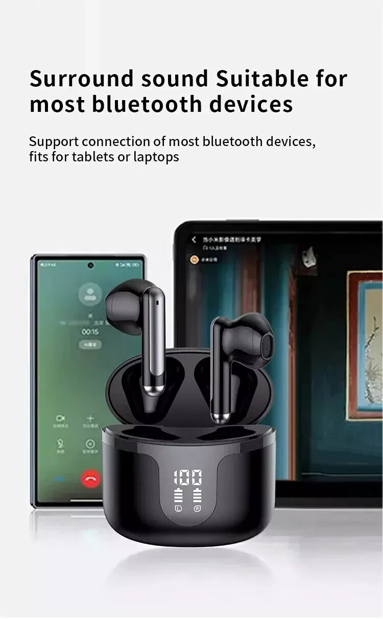Bluetooth Headset 5.0 TWS Wireless Earphones Earbuds Headphones Stereo Ear Hook