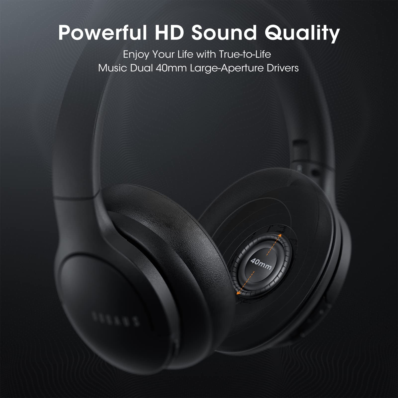 DOQAUS LIFE 4 Bluetooth Headphones Over Ear 90 Hours Playtime Premium Sound