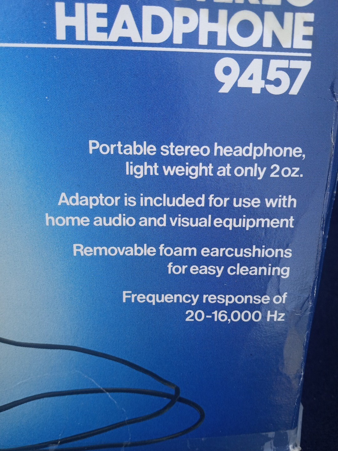 Vintage Sears Stereo Headphones 9457 Taiwan Yellow