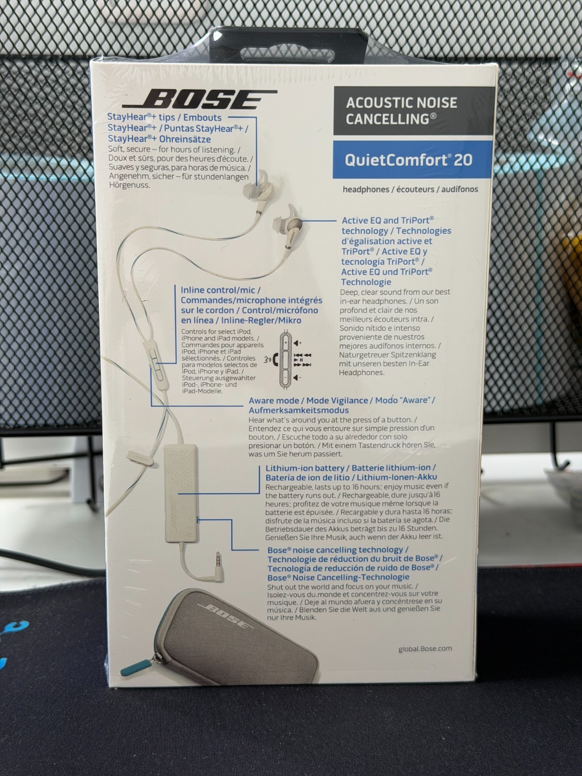 New Sealed Bose QuietComfort 20 Noise Cancelling Headphones For iOS – White