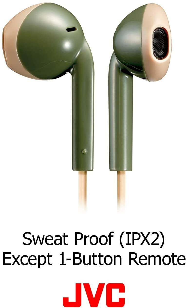 JVC Vintage / Retro Earbuds Sweat/Splash Proof includes Mic & Remote (HAF19M)