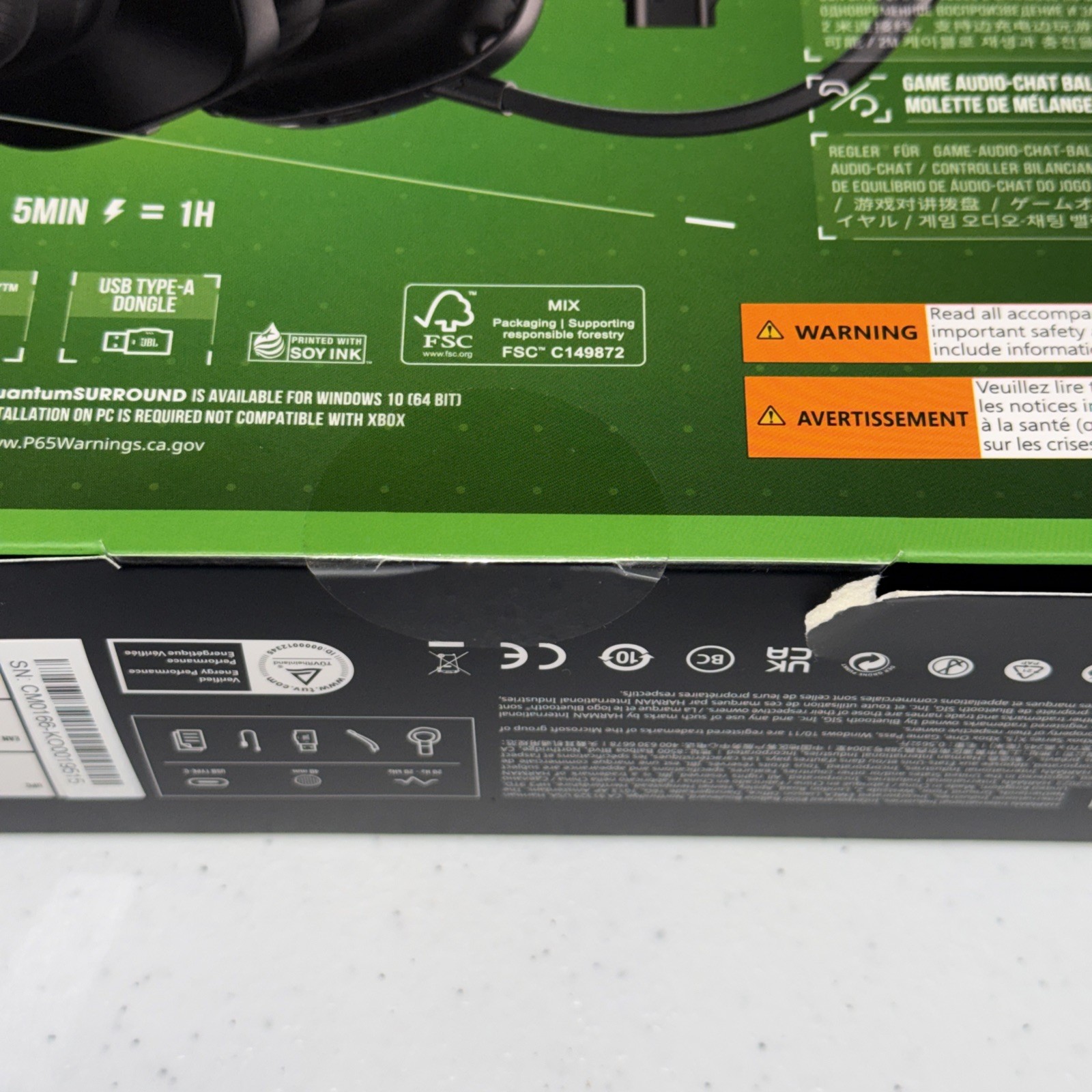 JBL Quantum 360X Wireless – Gaming Headset – Xbox PlayStation Switch 2.4ghz New