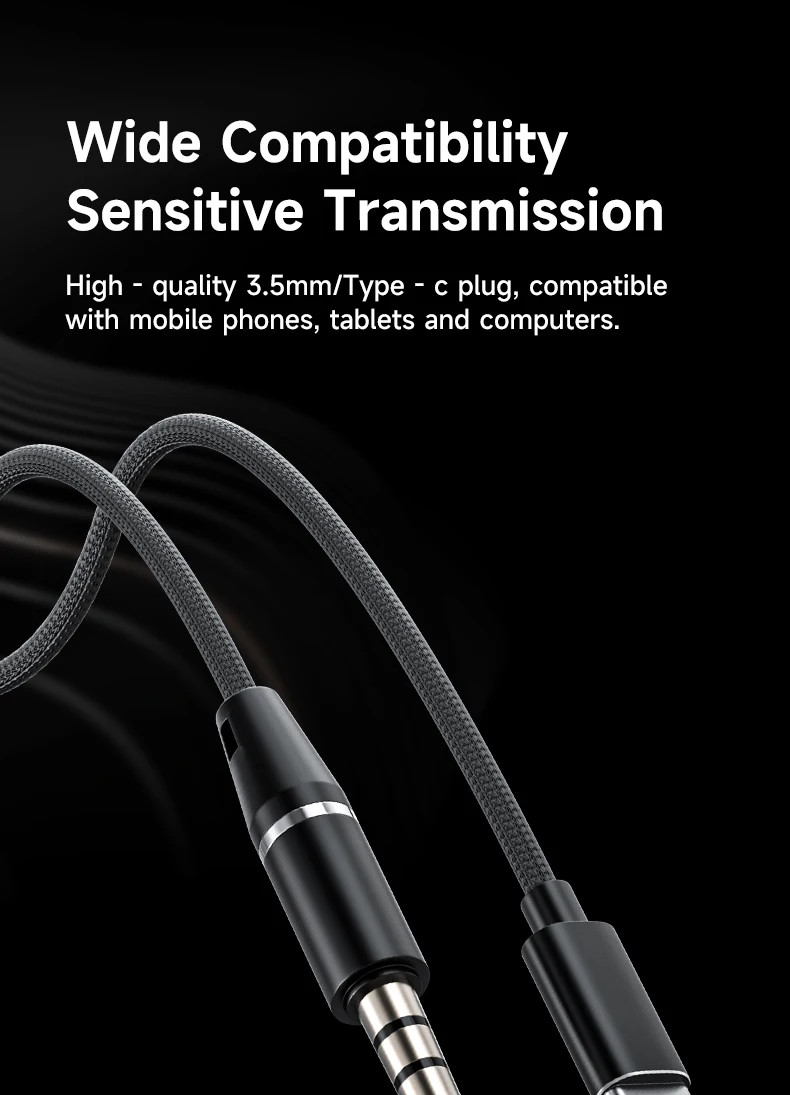 3.5mm TP-C Wired Not in Ear Headphones 9D Surround Sound Music Gaming Headset Ul
