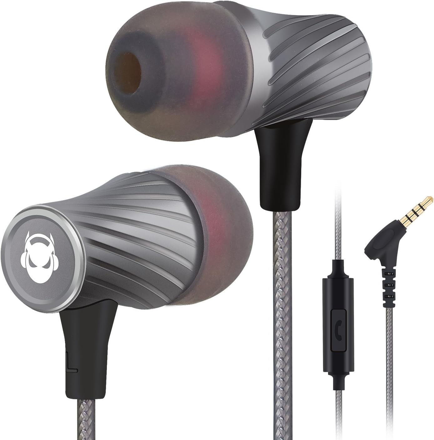 MINDBEAST Wired Earbuds with Microphone Super Bass Sound, Noise Isolation, Light