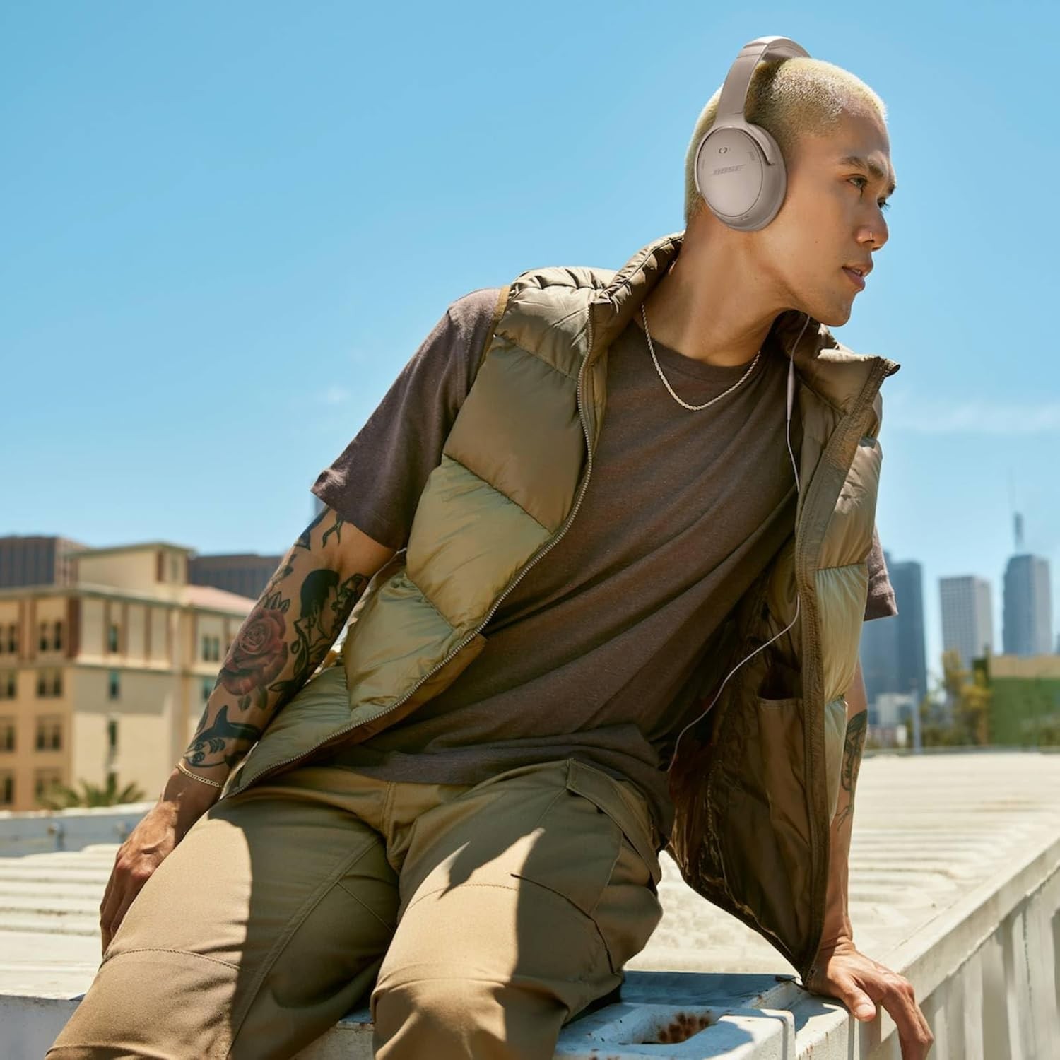 Wireless Bluetooth Noise Cancelling Headphones – Active Over-Ear with Mic, USB-C