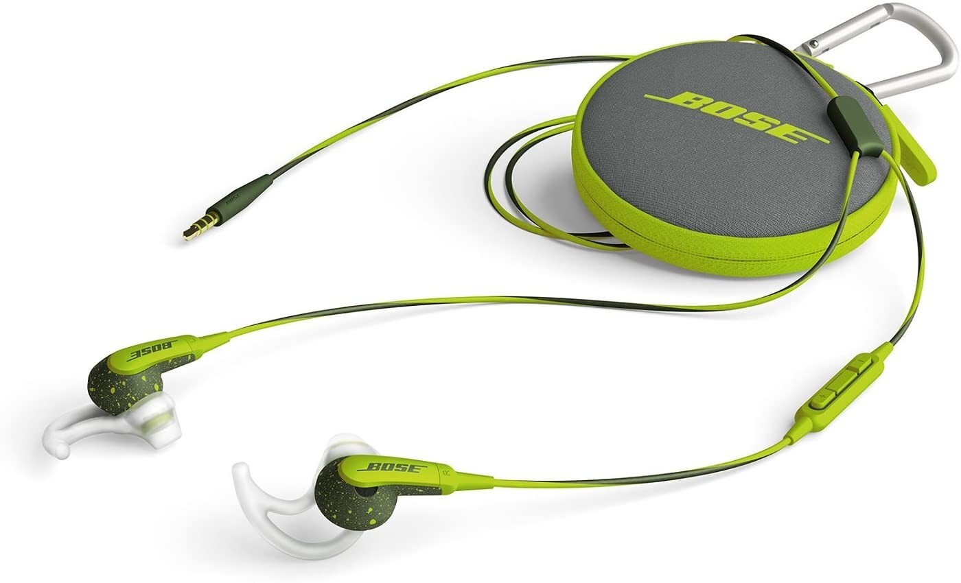 New,Sealed Bose SoundSport In-Ear Headphones 3.5mm jack, (GREEN)&Travel case