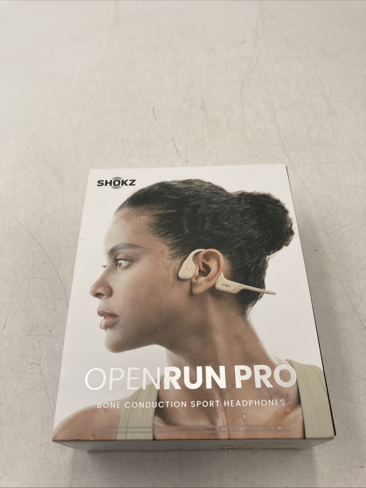 Shokz OpenRun Pro Bluetooth Bone Conduction Sport Headphones Beige
