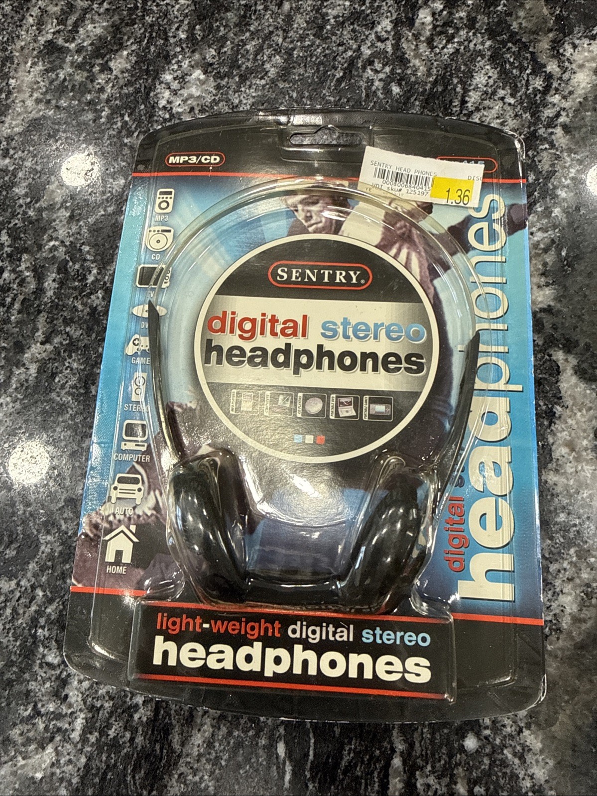 Sentry Mini Stereo Headphones Vintage Model HO415 New NOS 1980s For CD Player