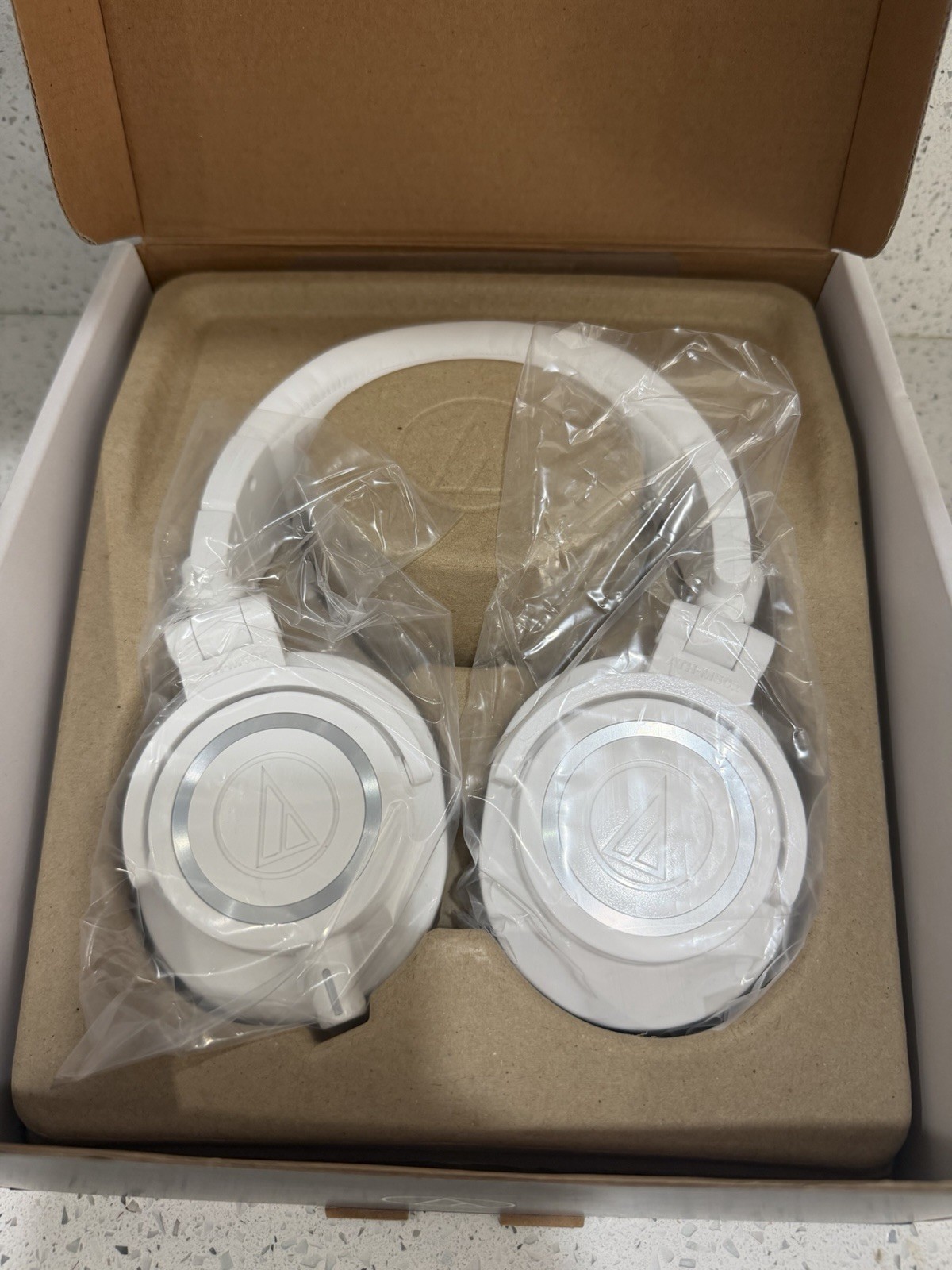 Audio-Technica ATH-M50x White Over-Ear Wired 3.5mm Headphones