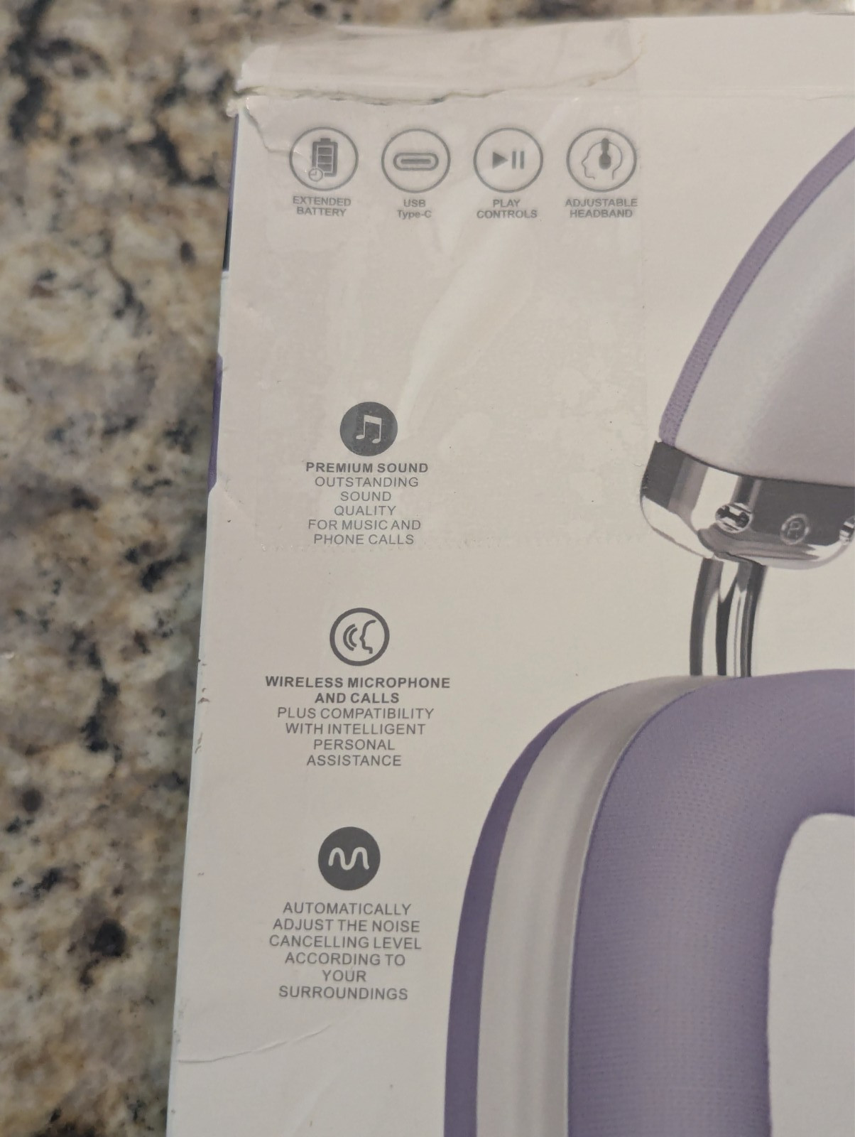 Wireless Stereo Headphones Over Ear 40hrs SY-BT1632 Purple