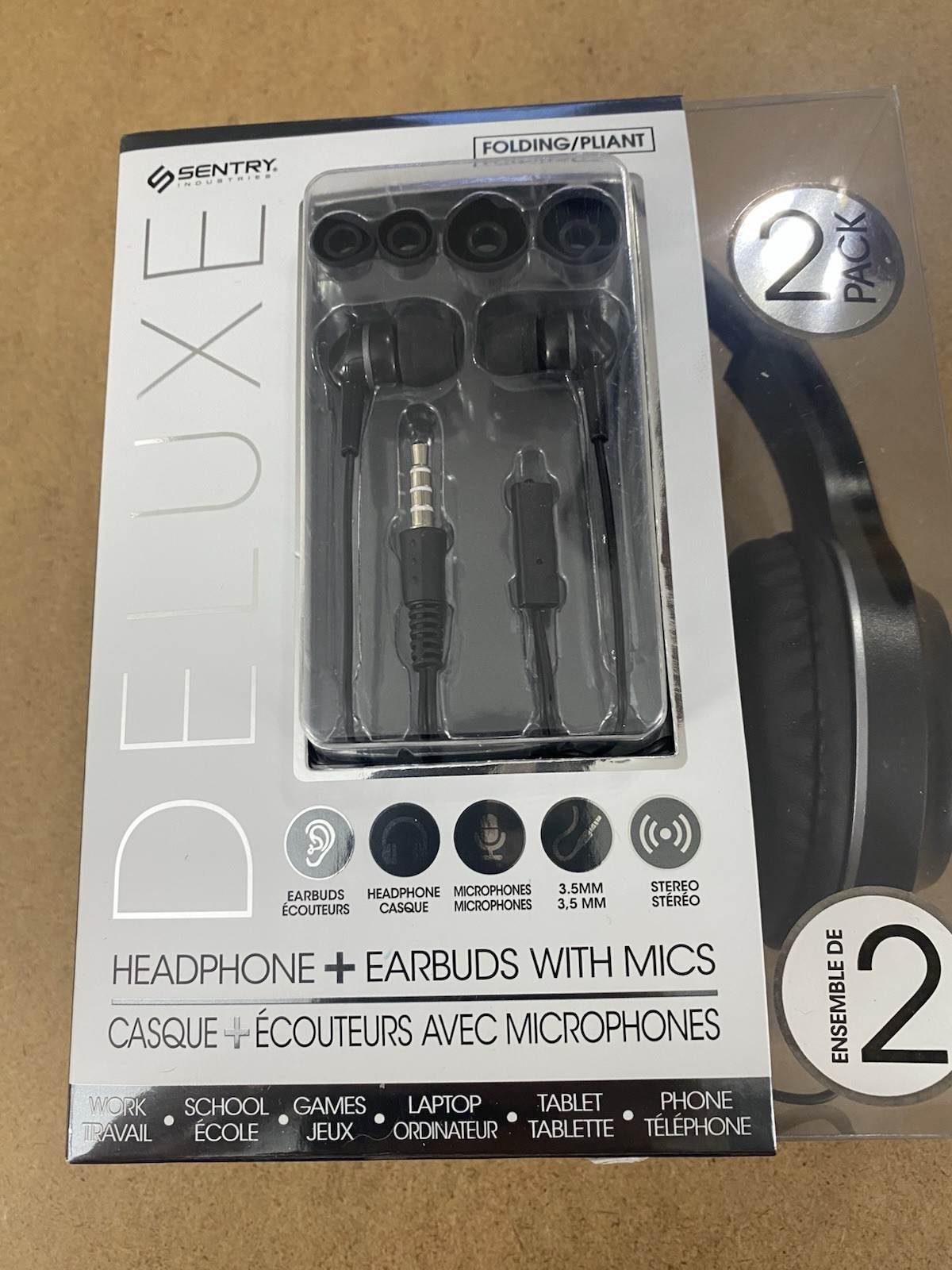 Headphone Lot Of 4 Headphones 2 Wired 2 Bluetooth 3!packages New Sealed Working