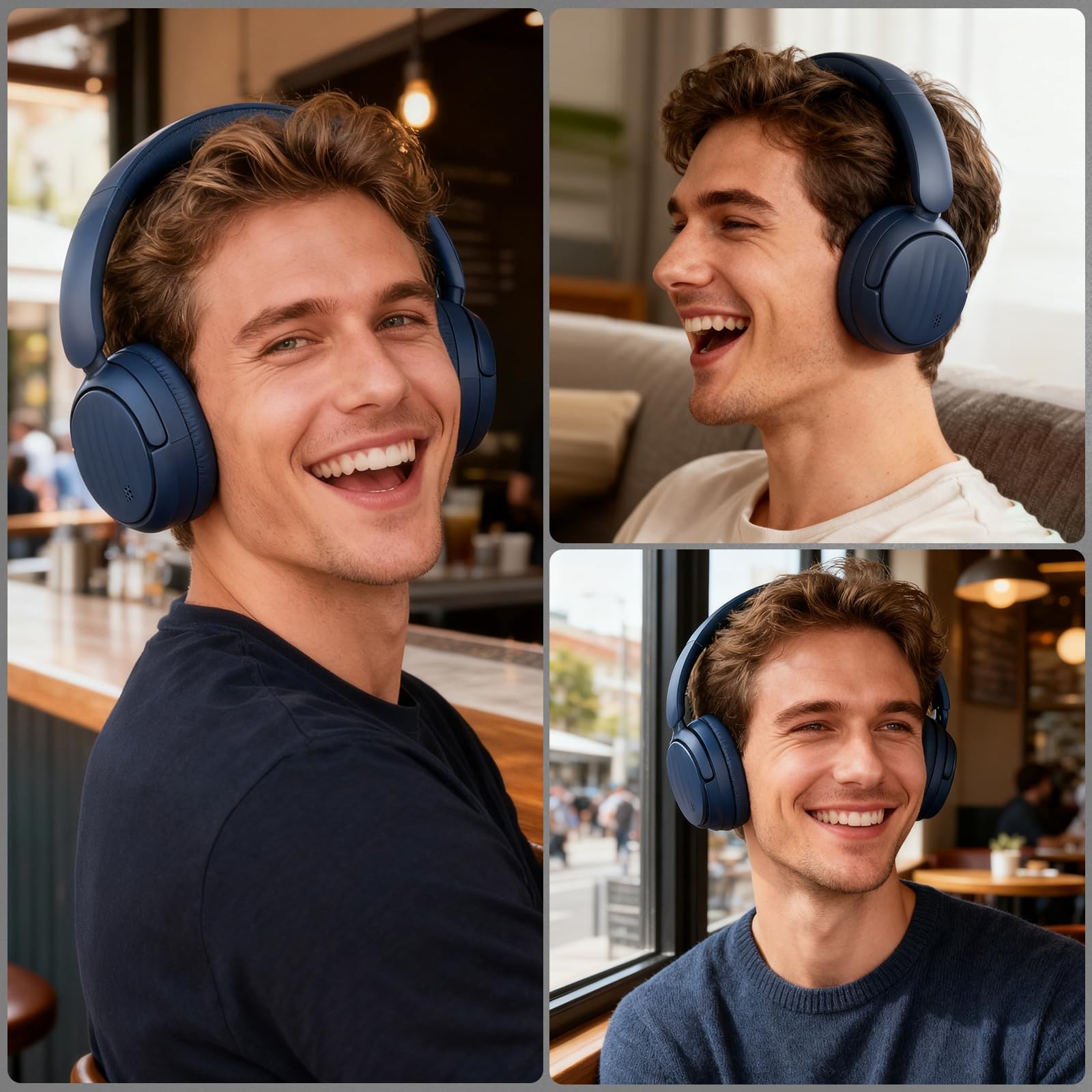 Bluetooth Headphones with Active Noise Cancelling (ANC), Wireless Over Ear Bl…