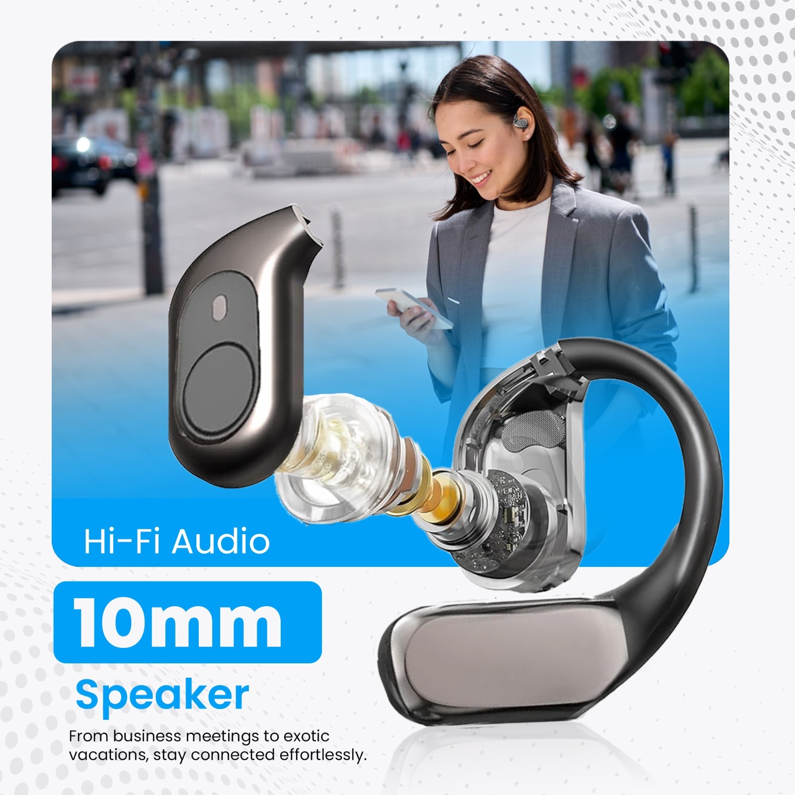 Translator Earbuds 144 Languages Real Time AI Voice Bluetooth Wireless