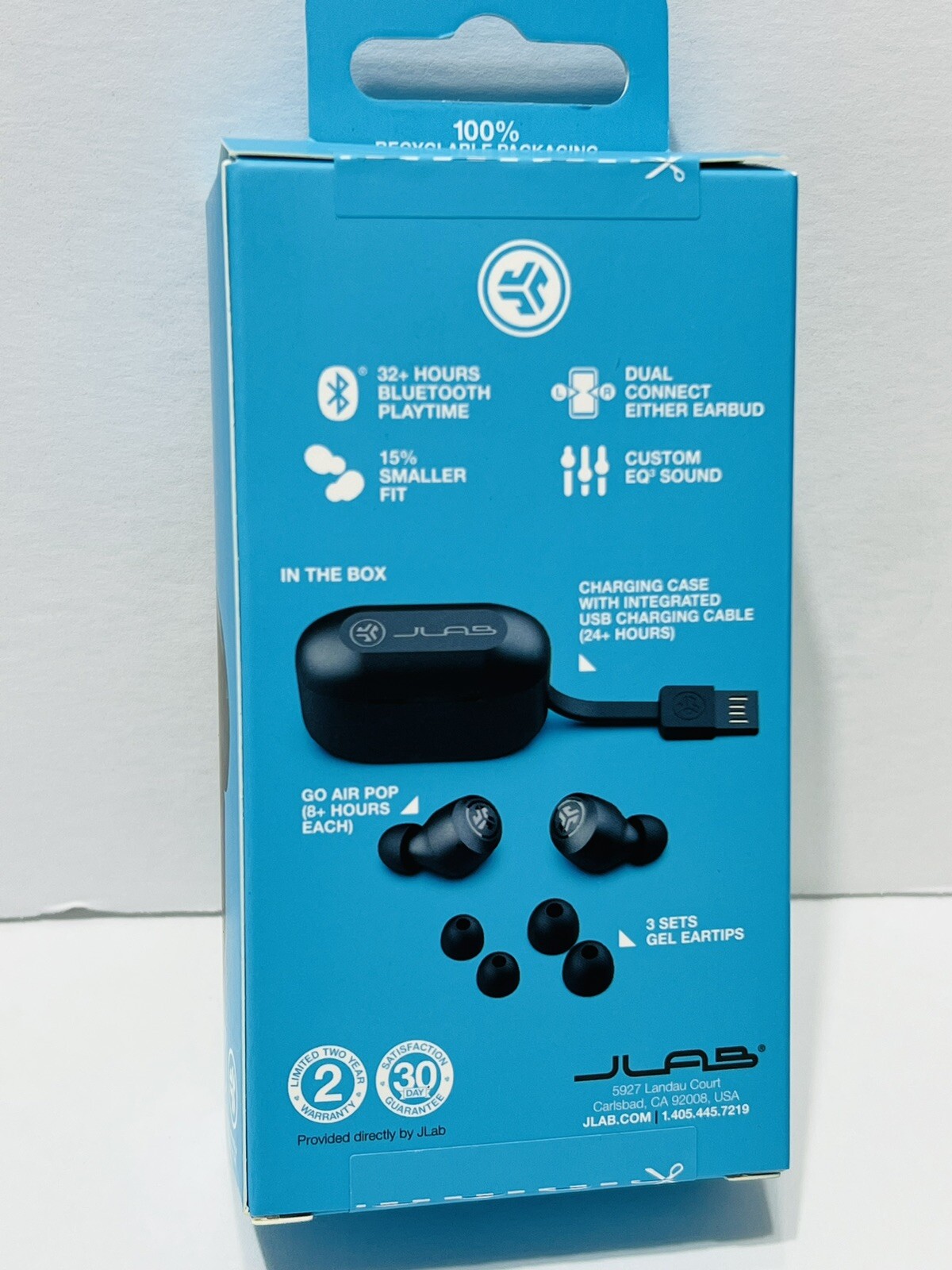 NEW JLab GO Air POP True Wireless In-Ear Headphones Black NIB EBGAIRPOPRBLK124