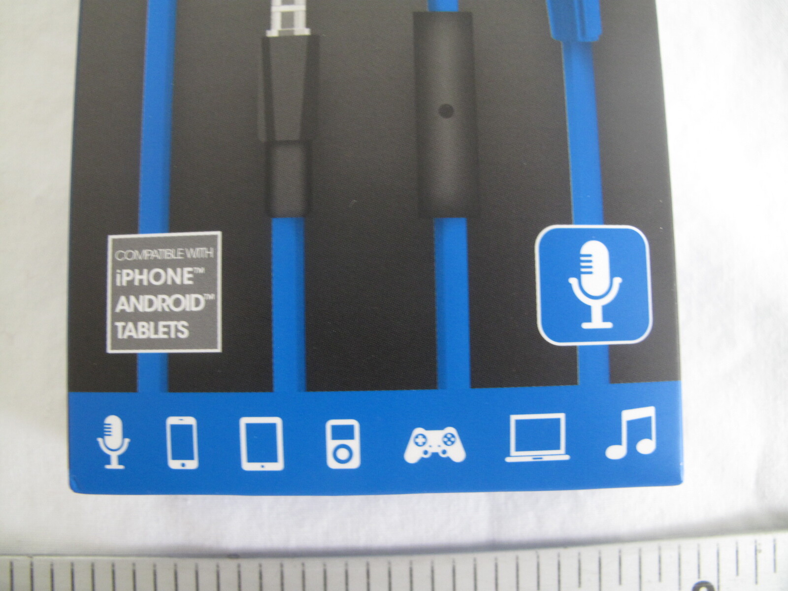 (2) NEW Sentry Flat-Cord Tangle Free Earbuds w/Mic – BLUE -iPhone Android Tablet