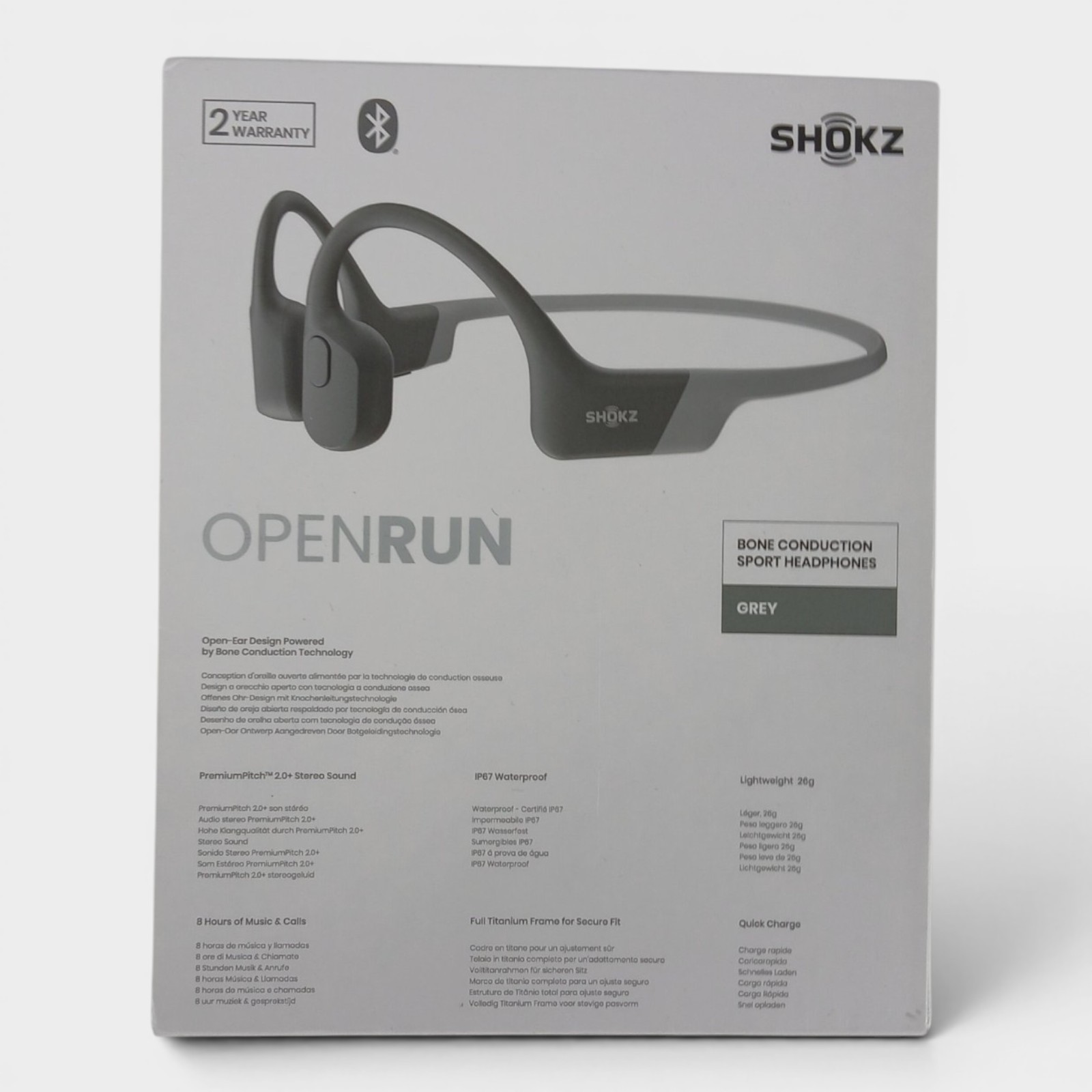 SHOKZ OpenRun Bone Conduction Open-Ear Bluetooth Sport Headphones S803 -Untested