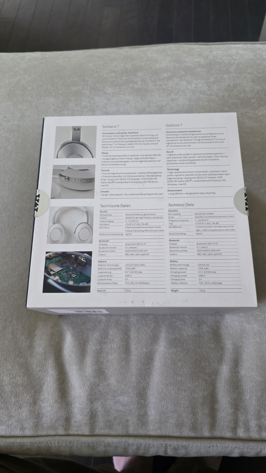T+A Elektroakustik Solitaire T Closed Back Headphones All White
