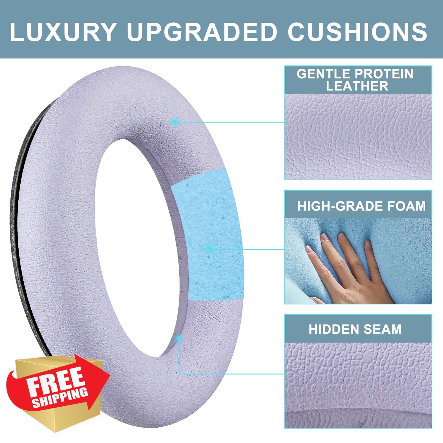 SOPROM Bose QC45 QC SE Earpads Chilled Lilac Protein Leather