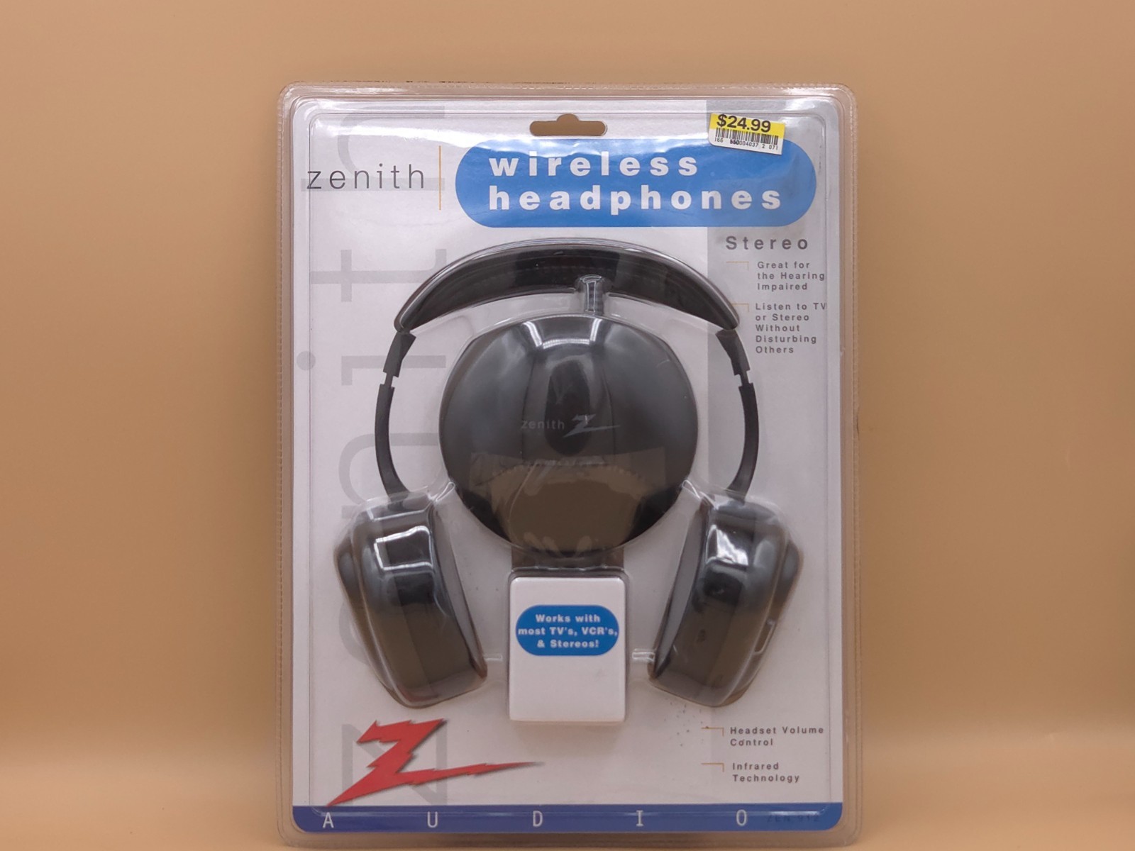 Vintage Zenith Wireless Headphones Kit Complete NIP Infrared Technology*See Desc