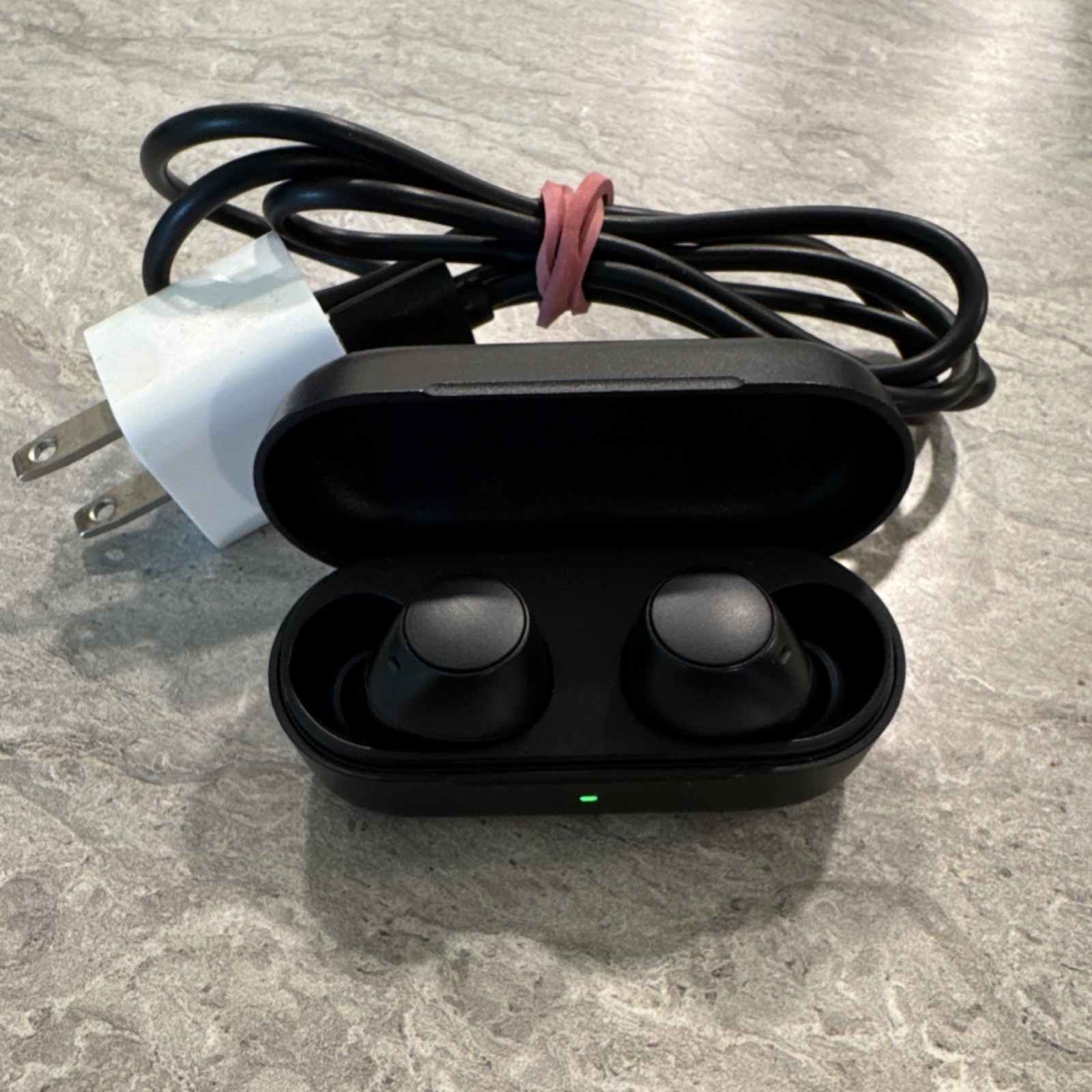 Sony Black True Wireless Bluetooth In-Ear Earbuds w/ Charging Case, USB Cable