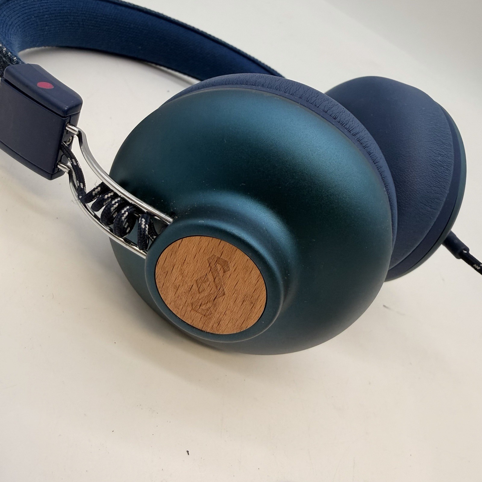 House of Marley Wired Over Ear Headphones Blue Wood CS-1120