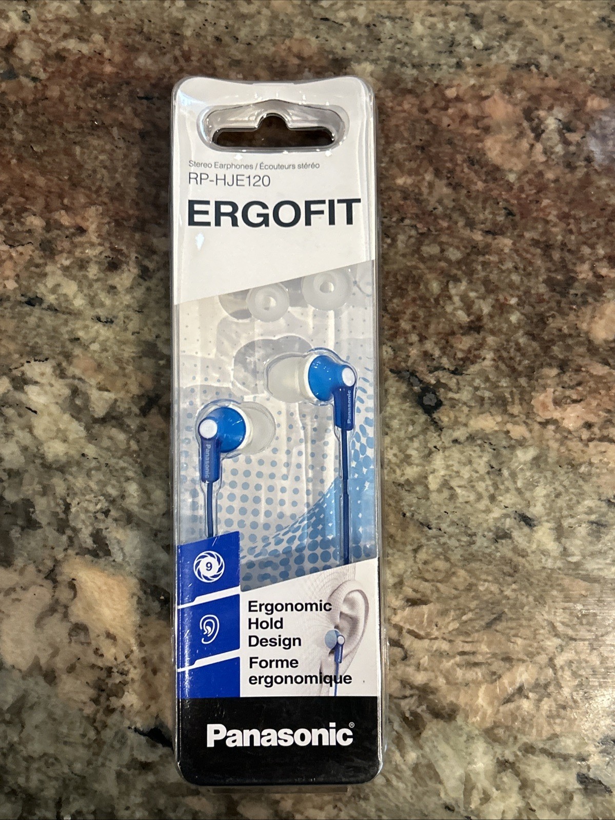 Panasonic RP-HJE120 ErgoFit In-Ear Earbuds Blue 3.5mm Jack headphones