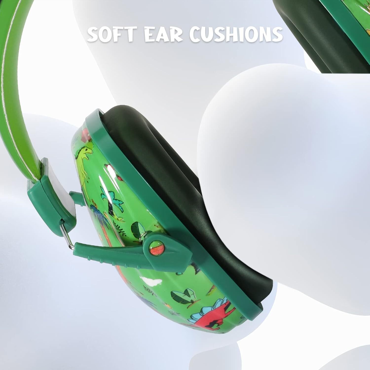 Kids Dinosaur Noise Cancelling Earmuffs – Hearing Protection for Ages 1 to 12