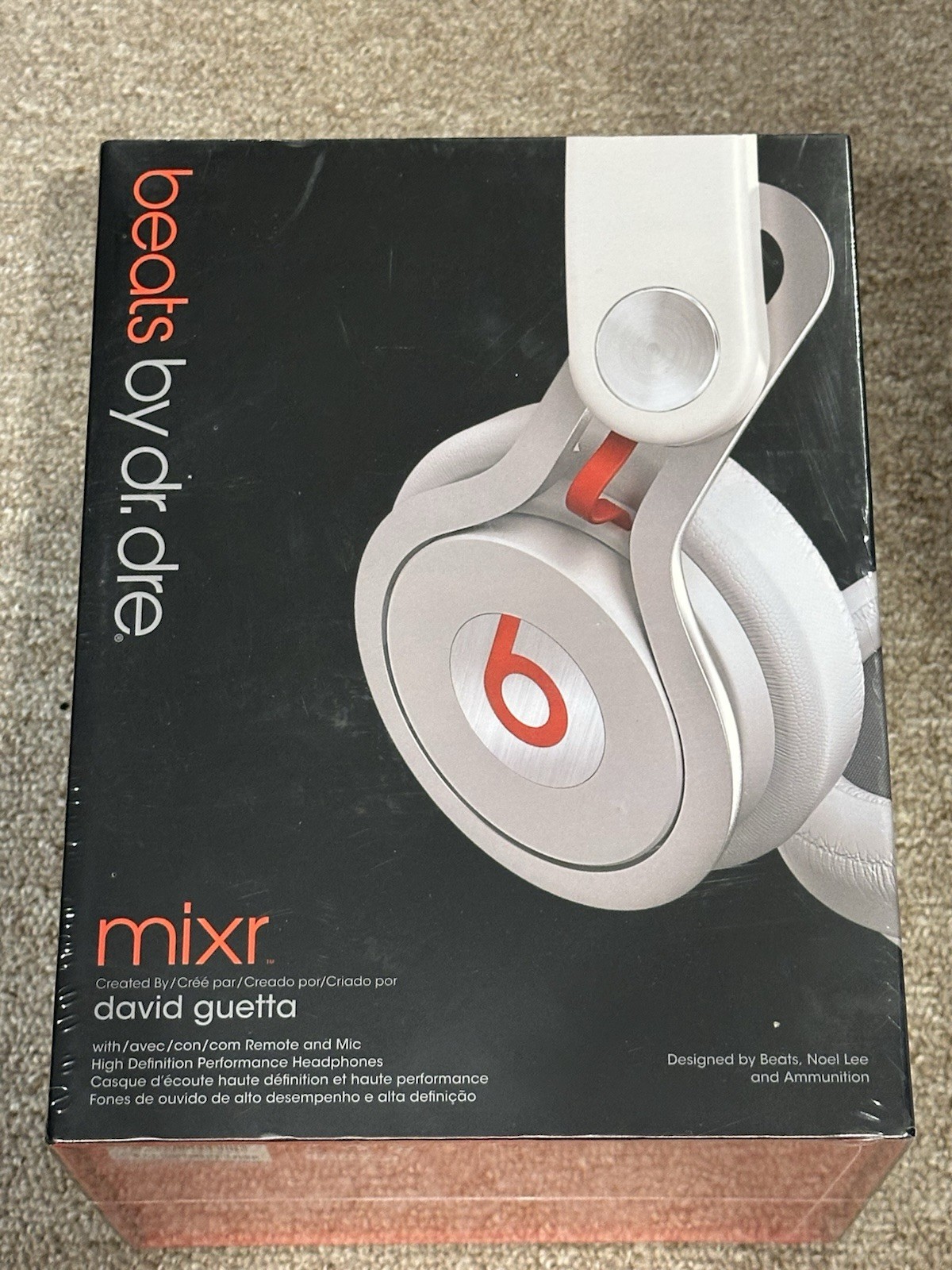 ‼️Beats Mixr On-Ear Headphone White Wired David Guetta Edition Noise Isolation